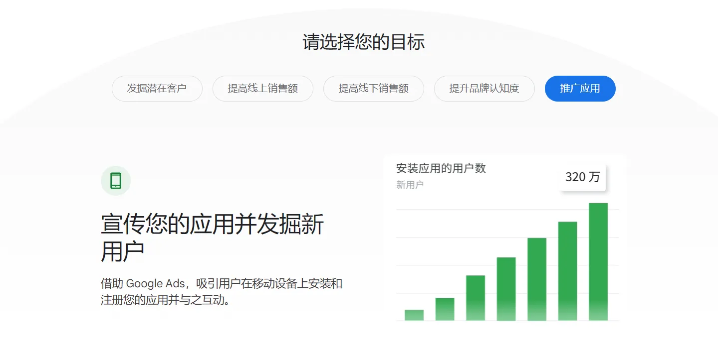 推广应用为广告系列目标